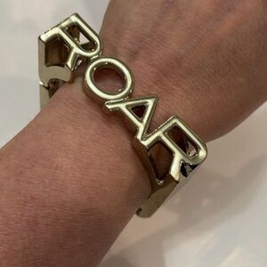 ROAR gold tone hinged square bangle